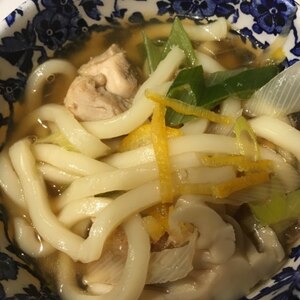 焦がし鶏皮☆煮込み饂飩